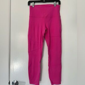 EUC Lululemon Align HR Pant 25" High-Rise Sz 8 Hot Pink Nulu Perfect Condition